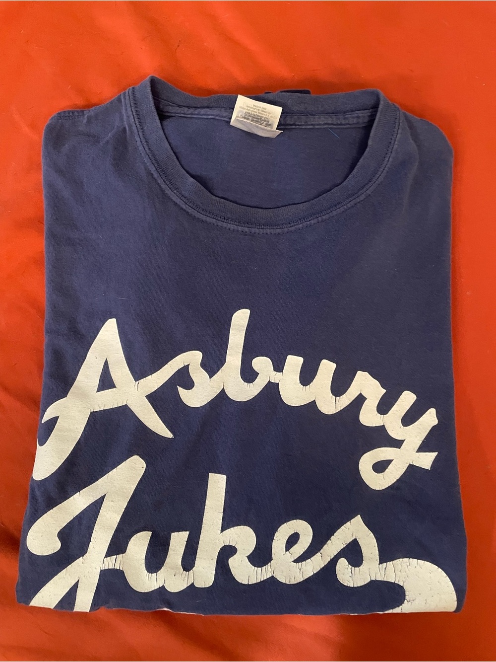 Gildan Navy Blue Short Sleeve Tee with White Script